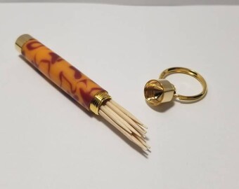 Hand made toothpick / pill / secret compartment key chain
