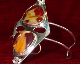 Mooklite Cabachon Wrist Cuff/ Bracelet