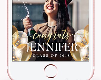 Graduation Snapchat Filter Graduation Filter, Snapchat Geofilter Graduation Party, Decorations, 2018, Personalized, Graduation Gift, for Her