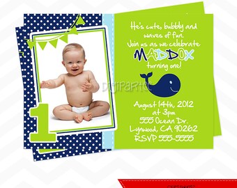 Preppy Whale Invitation
