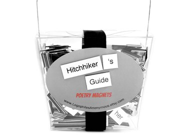 Hitchhiker's Guide to the Galaxy Poetry Magnets - Refrigerator Word Quote Magnets - HHG, HHGTTG - Free US Shipping