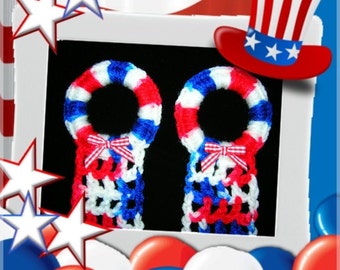 HAIR BOW HOLDERS Red White Blue Patriotic Organizer Storage Hair Accessories Clips Hairbows Crochet Boutique CraftCreations
