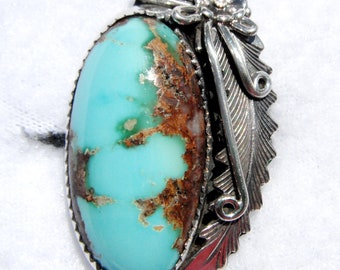 NATURAL ROYSTON TURQUOISE Ring #1168-L