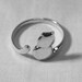 Sterling cat thumb ring-adorable-free shipping