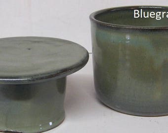 French Butter Dish, handmade pottery, butter tub, FREE SHIPPING, Keeps butter fresh for 2 weeks, no need to refridgerate,