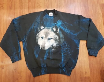 Wolf Sweatshirt Wolf Sweater with Wolf Jersey Wolf Jumper