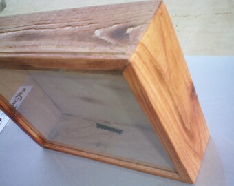 Hand Made - Rustic Shadow Box , Display Photos - Memorabilia - Your Favorite Vacation Items - Shadow Box Display Case