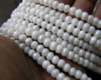 Sale 100% Natural Genuine Silverite Gemstone Rondelle faceted beads Gorgeous quality size 8 mm approx-8 inches strands.