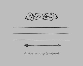 For You Addressing Stamp: Handwritten for Envelopes & Mail Art