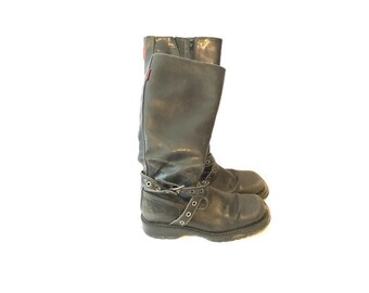 90s Black Combat Boots