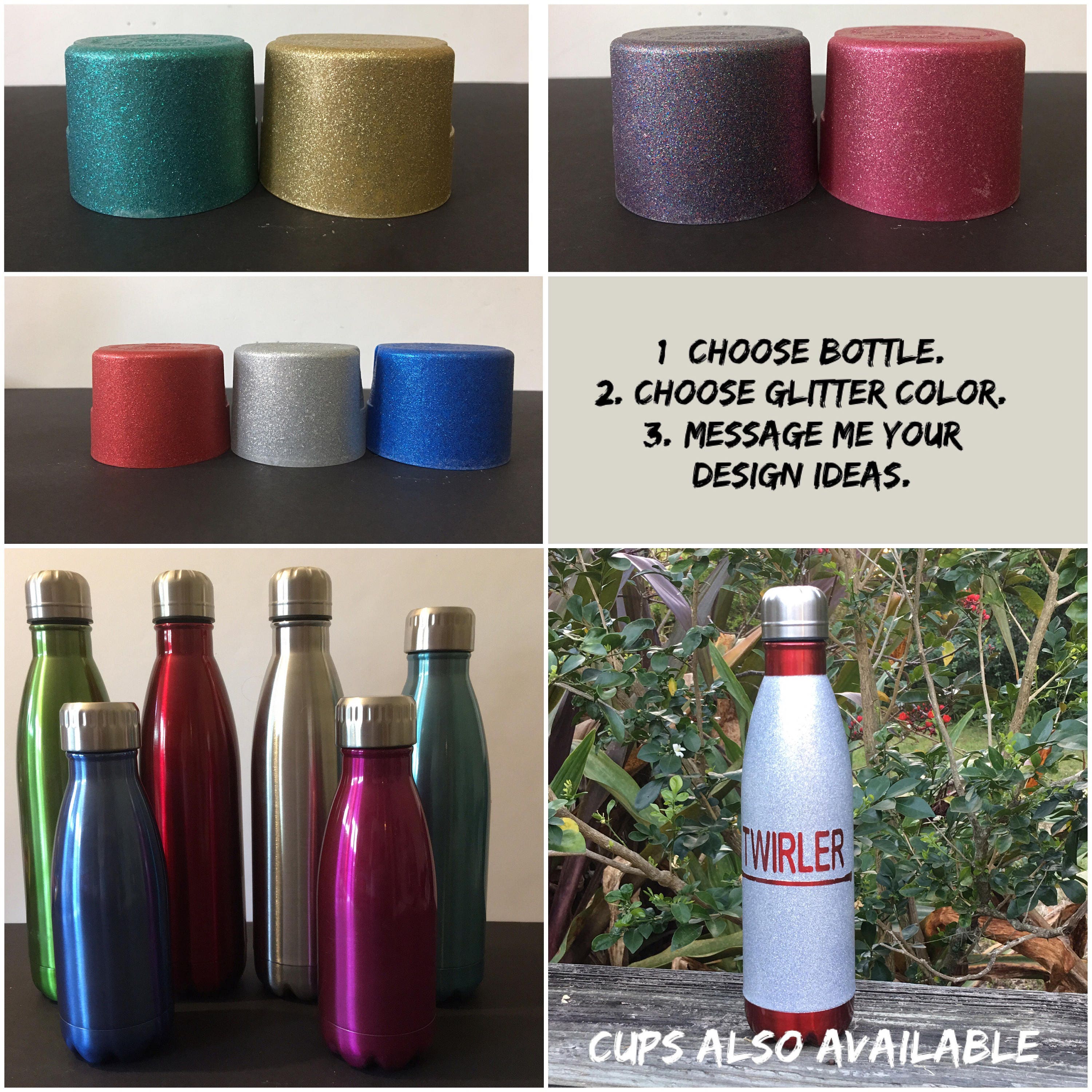 GLITTER Water Bottle with unlimited personalization options