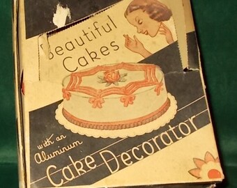 Aluminum Cake Decorator Beautiful Cakes Kit Mid Century Kitchen Gadget Pastry Set Kit Number 2804