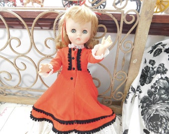 Vintage plastic Doll, Doll in Red Dress, Vintage Doll, Vintage Toys, :)s* IO