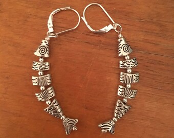 Greek worry fish earrings