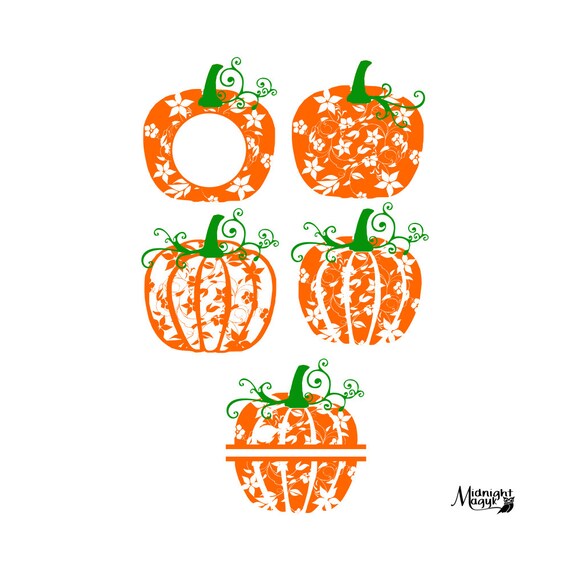 Download Floral Pumpkin Bundle SVG