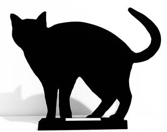 Black Cat Blackboard on stand