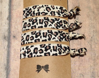 Leopard Printed Elastic Hair Ties