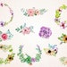 Watercolor Flowers SVG,PNG/vintage watercolor wreaths & flowers/decal/printable/circuit cut/wreath svg/flowers svg