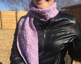 Lavender Patterned Scarf