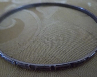 Sterling Silver Narrow Bangle Bracelet