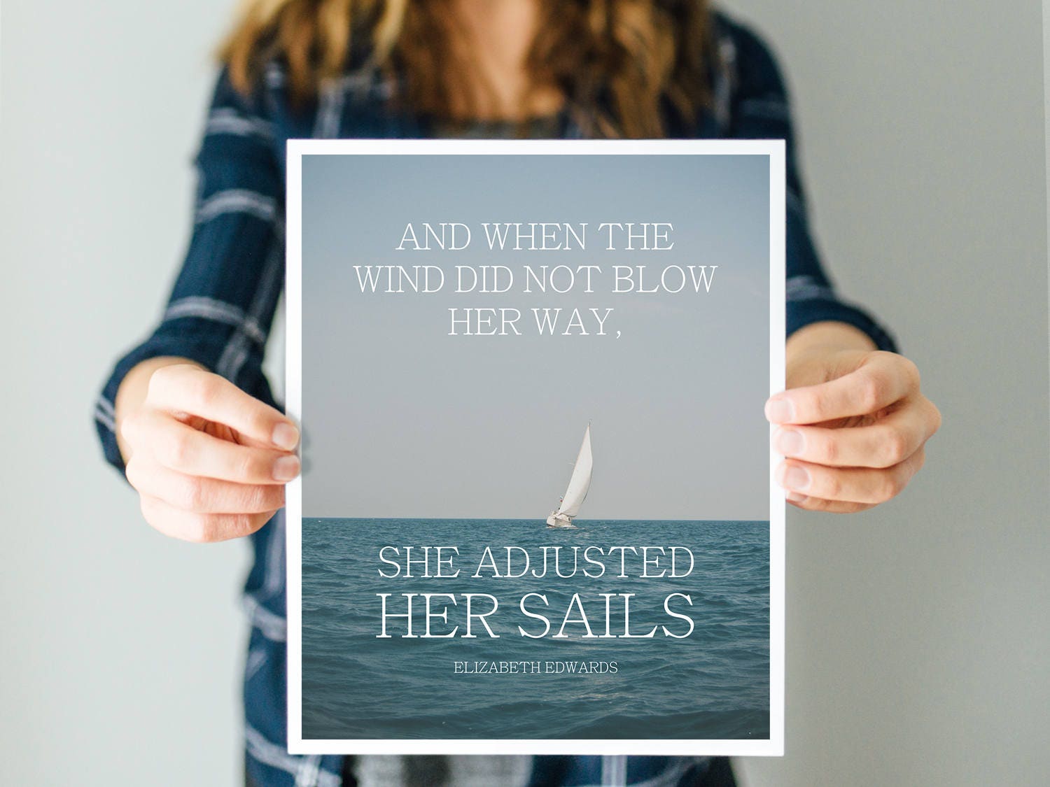 She Adjusted Her Sails Word Art Print Elizabeth Edwards