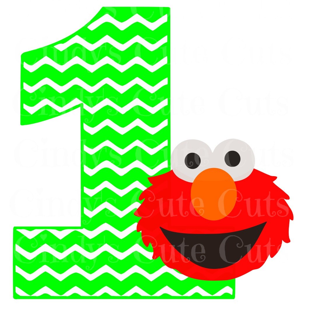 Download Chevron First Birthday Red Monster 1st 1 one Cuttable dxf