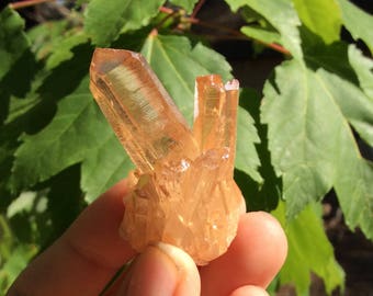 RESEREVED 4 JESSICA*Beautiful light orange Aqua Quartz cluster