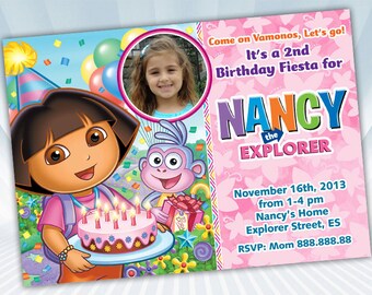 Dora Birthday Invite