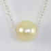 Akoya pearl necklace 925 sterling silver genuine 8.5 MM solitaire W/ cable chain