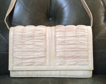 Vintage Eel Skin Purse, Gray Eel Skin Purse, Eel Skin Shoulder Bag, Eel Skin Clutch, Gray Clutch, Eel Skin Purse, Eel Skin, Eel Skin Handbag