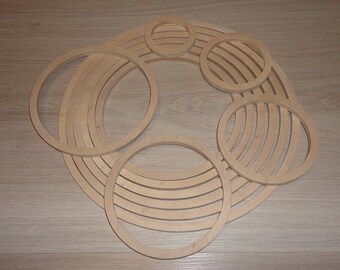 Wooden Hoops Dream Catcher kit mobile baby Embroidery Hoops wreath Baby mobile ring Wooden Dream Catcher Hoops Mobile Kit DIY baby mobile