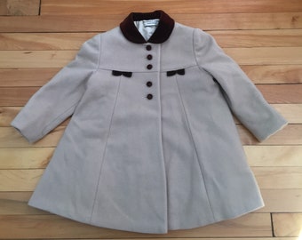 Black Velvet Toddler Girls Winter Swing Coat Custom Designed