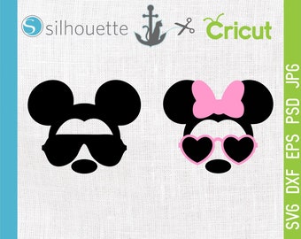 Disney svg, Mickey Mouse Sunglasses svg, Minnie Mouse svg, Mickey Glasses svg, Disney Trip SVG, Cricut, Silhouette Disney Commercial use ok