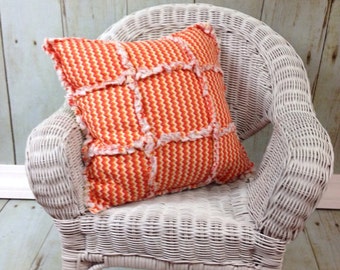 Rag Pillow- Orange & Yellow
