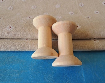 6 pcs tall--48mm(1 9/10") large wooden spools (W324)