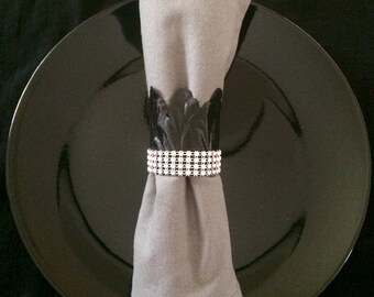 Black Tulip Napkin Ring