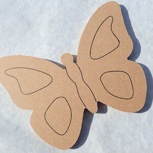Butterfly Plaque - Use as a Base for Mosaics Decoupage or Decorative Painting - Unfinished MDF Small 6 inch Sign DIY