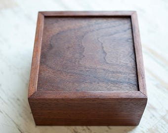 Walnut Wooden Box, Olde Timber Workshop, Reclaimed Lumber, Wooden Photo Box, Walnut Jewelry Box, Handcrafted Wooden Box Set