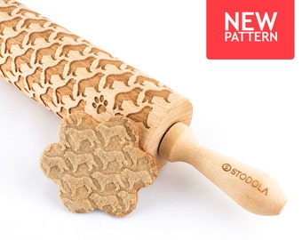 Bernese Mountain Dog - Embossed, engraved rolling pin for cookies