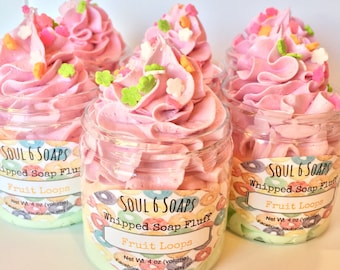 Whipped Soap Fluff -Fruit Loops Type- 4 oz.
