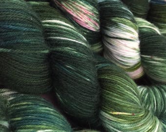 Sock Yarn - Speckled Sock Yarn - Neon Sock Yarn - Hand Dyed Yarn - Indie Dyed Sock Yarn - Crocodile Rock - PK Yarn
