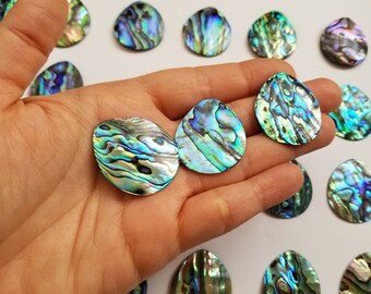 Genuine Paua Abalone Pendant Cabochon, Colorful Abalone Sea Shell Cabochon