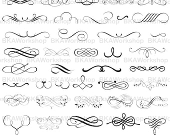 Calligraphic svg - Calligraphic vector - Calligraphic digital clipart for Design or more, files download svg, png, dxf
