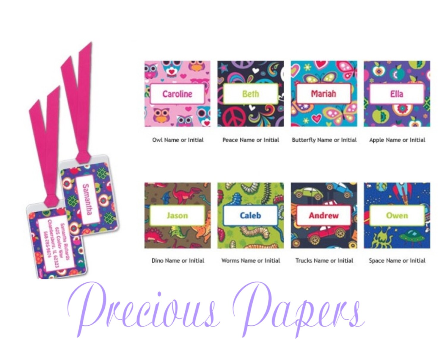 Personalized kids luggage tags personalized kids bag tags