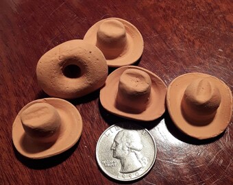 Miniature terracotta cowboy hat