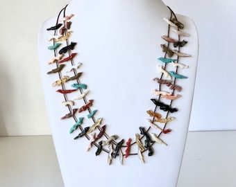 Native American Fetish Necklace Double Strand