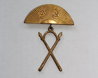 Antique Odd Fellows Lodge Officer Badge Masonic Pin