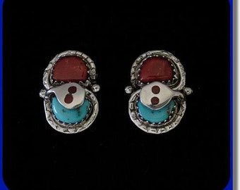 Effie C. Turquoise and Coral Earrings