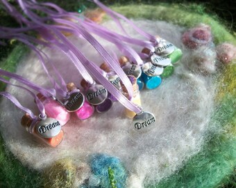 Rainbow Party Favors Dream Theme Sparkle Necklace, 10 Party Favors, Peter Pan Make a Wish Fairy Magic Rainbow Party