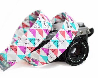 Colorful Camera Strap, Pink Camera Strap, Confetti
